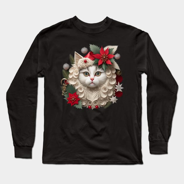 Cat Garland Long Sleeve T-Shirt by AbstractArt14